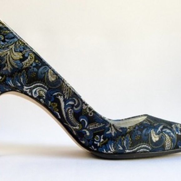 Manolo Blahnik BB 90 Printed Pump NWT Sole Protected - Picture 6 of 11